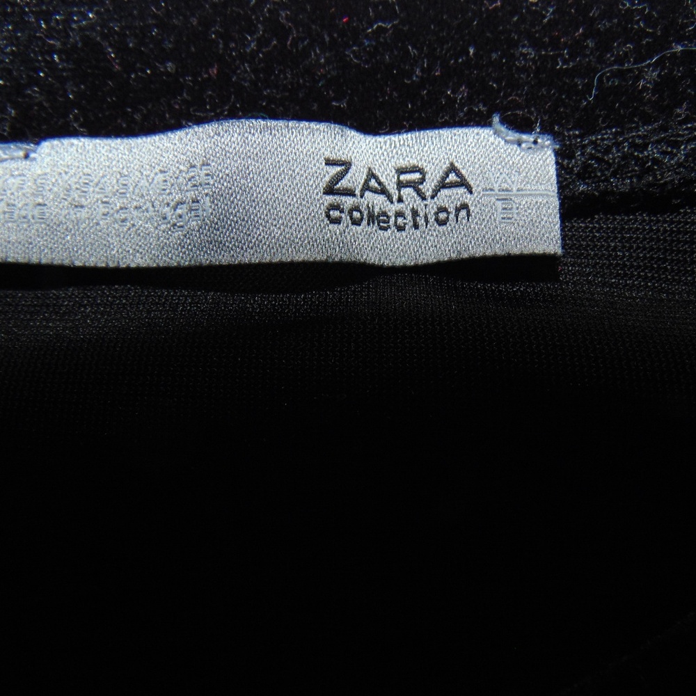 Black Zara Velour Long Sleeve Dress (8) - Picture 7 of 8